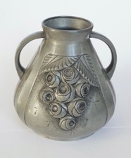 VASE ART NOUVEAU EN ÉTAIN