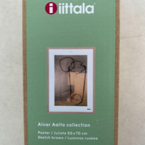 Affiche iittala croquis marron - affiche,