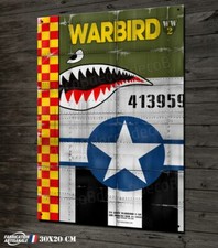  Plaque métal déco warbird