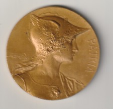 Médaille, RÉPUBLIQUE-PATRIA -Bronze doré