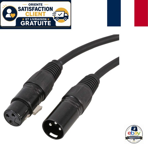 Câble xlr noir - noir,