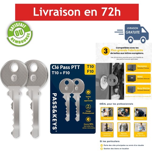 Clés pass ptt - ptt, t10