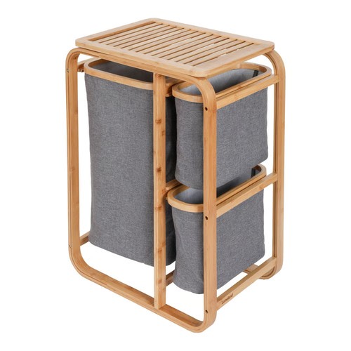 Panier linge bambou avec - à,