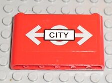 Gare LEGO TRAIN red Windscreen ref 64453 with sticker / Set 7937 train satation