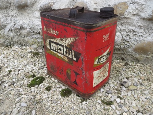 Ancien bidon huile motul - ancien, d'huile