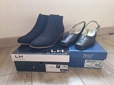 LOT DE 2 PAIRES DE CHAUSSURES DE VILLE ET BOTTINES TAILLE 38 SWEET ET LA HALLE