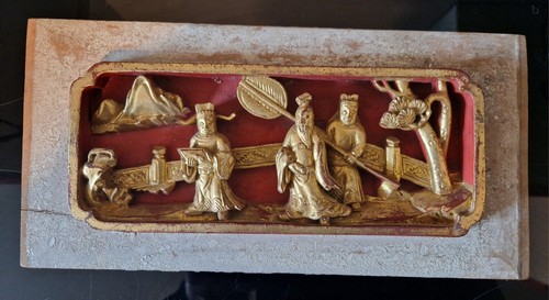 Panneau bois sculpté chinois - panneau,