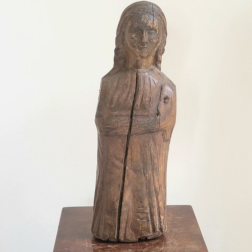 Ancienne vierge marie bois - vierge,