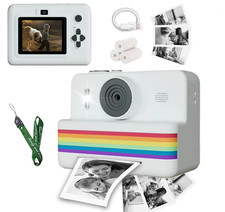 Appareil Photo Numérique Enfant Caméra Vidéo + Carte de 32GB + 3 Rouleaux photos