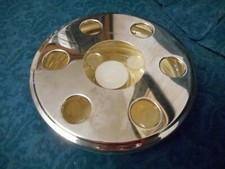 Chauffe plat à bougie en Metal Argenté  - dessous de plat chauffant