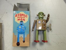 Atomic Robot Man - Robot mécanique à clef , en tôle (marcheur) Haut 14 cm