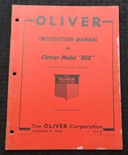 Véritable 1947 Oliver Cletrac Modèle BGS Crawler Tracteur Opérateur Manuel Belle