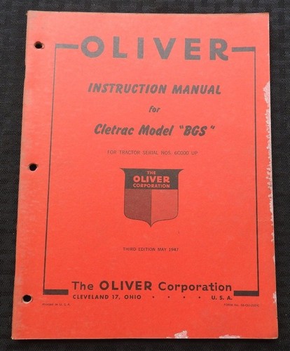 Véritable 1947 oliver cletrac - 1947,