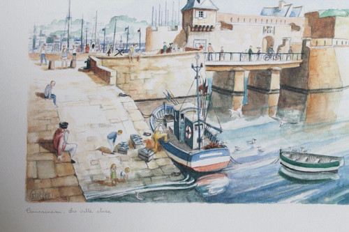 Concarneau peinture dessin - peinture,