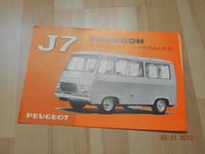 catalogue PEUGEOT J7 fourgon a glaces latérales 1968
