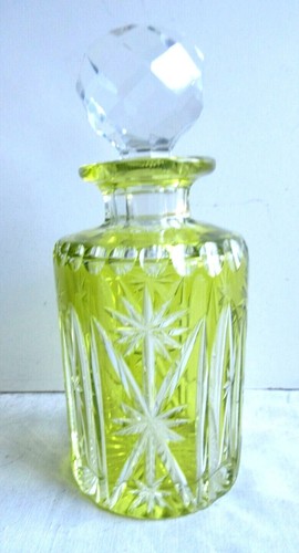 Flacon parfum verre jaune - à,