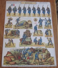 PLANCHE SOLDATS A DECOUPER ARMEE FRANCAISE GENIE  / H. BOUQUET