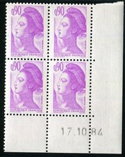 TIMBRE COIN DATE : LIBERTE 