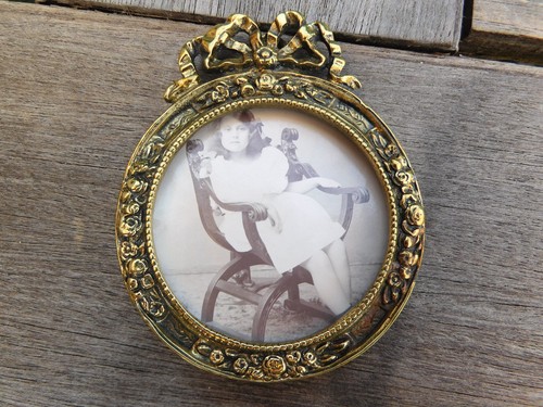 Cadre porte photo rond - , ancien
