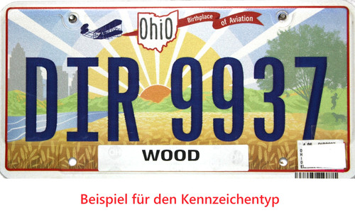 Plaque immatriculation ohio - plaque, d'immatriculation