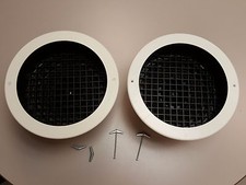 Pair of 8" in ceiling Speco Coaxial 68CA20C with Custom Soft White Baffles