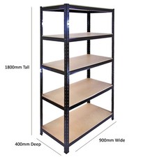 Rack pour Maison Entrepôt Présentation Magasin Garage Emboîtable Étagère 5 Tier