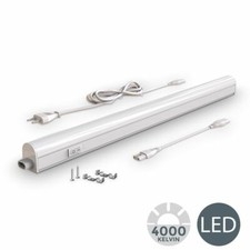 Réglette LED 230V 8W luminaire plafonnier sous meuble cuisine atelier 57cm 4000K