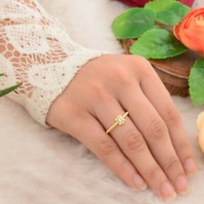 14k or Jaune Perlé 0.16 CT Si