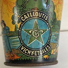 Tôle Lithographiée Seau Boîte Cailloutis Vichy Étoiles pastilles bonbon pub