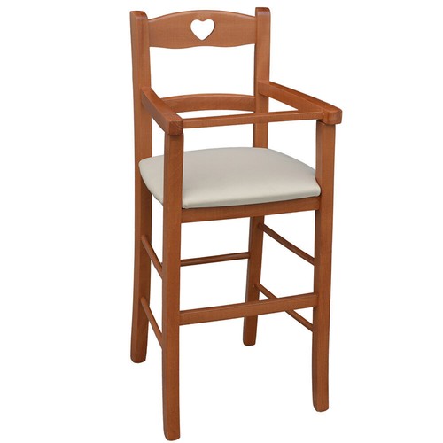 Chaise haute bois - bois, couleur