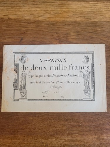 France billet ancien assignat - france,