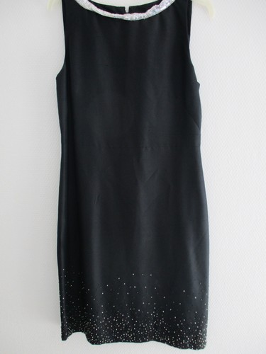 Robe noire strass - noire/strass, en