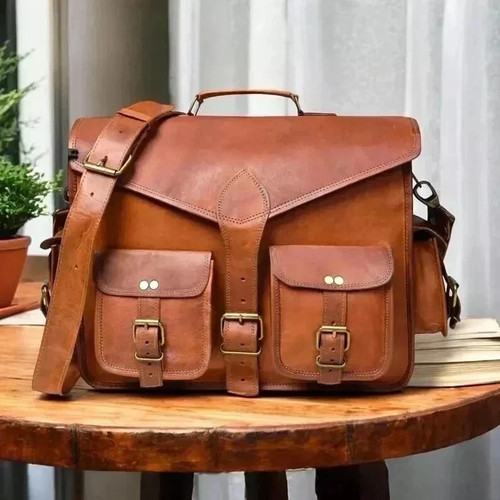 Sac besace cuir couleur - sac, marron