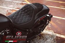 Harley Davidson Fat Bob 18-20 Luimoto Hex-Diamond Suede TecGrip Housses de Selle