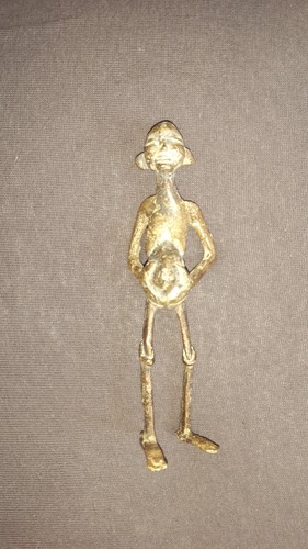 Statuette africaine bronze - statuette,