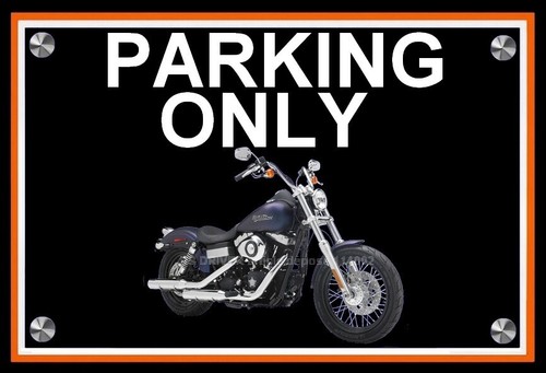 Plaque parking only harley - ",