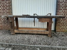 très bel établi bois ancien entièrement d'origine