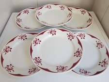 6 Assiettes Plates ARLES ROUGE