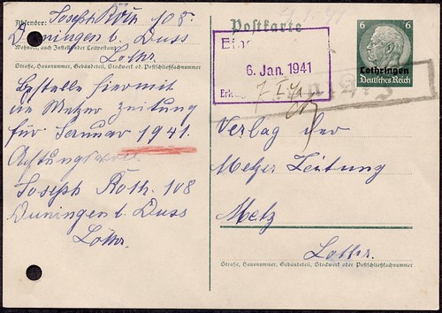 Alsace lorraine entier - alsace-lorraine,