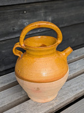 Ancienne cruche à eau / gargoulette en terre vernissée