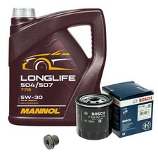 BOSCH Filtre À Huile 5 L MANNOL 5W-30 Longlife Pour VW Polo 1.4 TDI Skoda