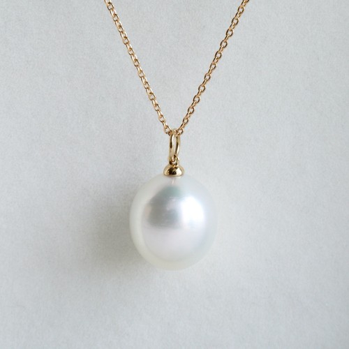 Grand pendentif perle - , blanche