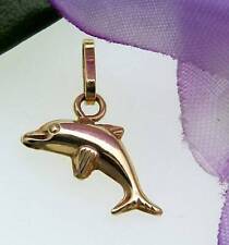 Pendentif Enfant Dauphin Polie Finition Brillante 585 or Jaune Qualité