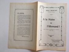 ww1 poème de Jean BERTOT à