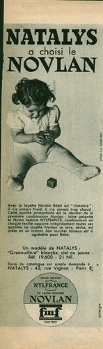 Publicité ancienne layette