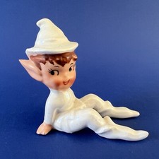 Petite figurine lutin elfe vintage céramique Lefton Japon pixie kitsch kawaii