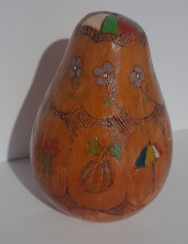 Ancienne coloquinte peinte - ancienne,