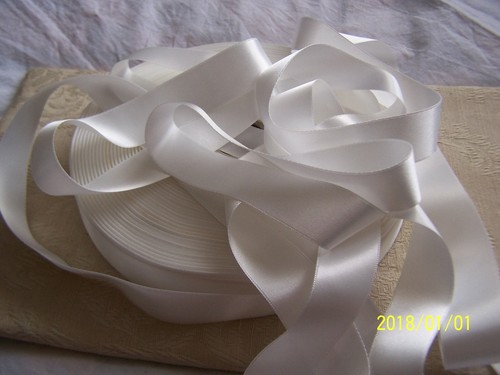Ancien ruban satin double - en,