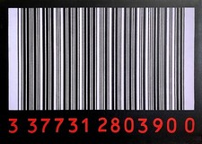 Jean-Paul ALBINET (1953-2022), Code Barre en Acrylique