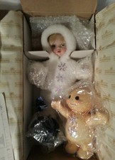 1994 Ashton Drake SNOWBABIES "BENEATH THE MISTLETOE " Doll COA 10"